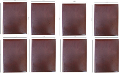 positive vibes Premium Class Of Rexine Compatible With A4 Size Paper(Set Of 8, Brown)