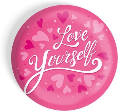 dhcrafts Love Yourself D1 Fridge Magnet Pack of 1(Pink)