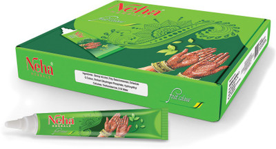 Neha Herbals Neha Fast Cone Synthetic Mehendi(Pack of 10)