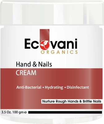 ecovani Hand & Nails Cream - 100gm ( Anti-Bacterial - Hydrating - Disinfectant ) Nurture Rough Hands & Brittle Nails(100 g)