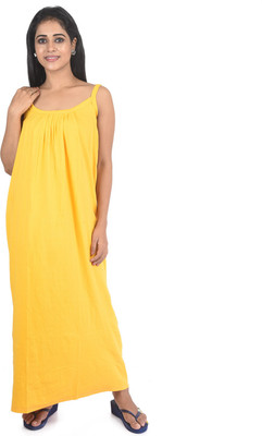 Piyali's Creation Women's Women Nighty(Yellow)