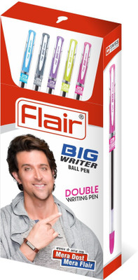 FLAIR Big Writer Ball Pen(Pack of 10, Ink Color - Blue)