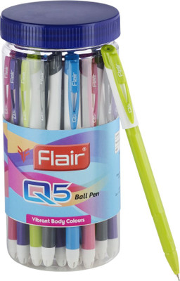 FLAIR Q5 Jar of Ball Pen(Pack of 25, Ink Color - Blue)