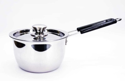 BERTOL KITCHENWARE Stainless Steel Induction Base Belly Saucepan With Steel Lid Sauce Pan 20 cm diameter with Lid 1.5 L capacity(Stainless Steel)