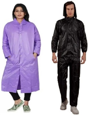 Tritika Solid Men & Women Raincoat