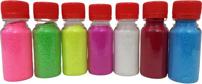 Chahat Pack of 7 Rangoli Powder(Multicolor)