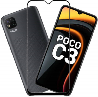AKSHUD Edge To Edge Tempered Glass for POCO C3, Realme Narzo 30A, Realme C15, Gionee Max Pro, Motorola Moto E7 Power,Tecno Spark Go 2020,Tecno Spark 6 Go, Realme Narzo 20, Realme Narzo 20A, Realme C11, Realme C12, Realme C3, Realme 5, Realme 5i, Realme 5s, Oppo A9 2020, Oppo A5 2020, Realme Narzo 10