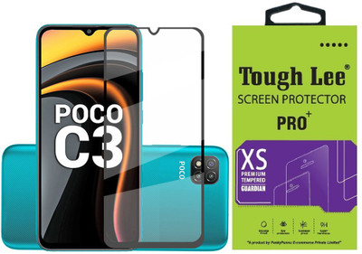 Tough Lee Edge To Edge Tempered Glass for Poco C3, Mi Redmi 9A, Mi Redmi 9i(Pack of 1)