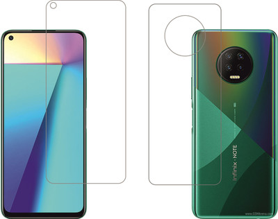 Vatsin Front and Back Screen Guard for Infinix Note 7(Pack of 2)