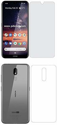 ISHANGEL Front and Back Screen Guard for NOKIA 3.2, Gorilla Hammer Proof, flexible fiber unbreakable Screen Protector, [Not a Tempered Glass](Pack of 2)