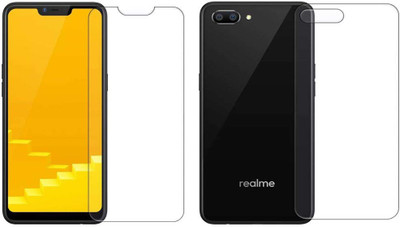 ISHANGEL Front and Back Screen Guard for OPPO REALME C1, Gorilla Hammer Proof, flexible fiber unbreakable Screen Protector, [Not a Tempered Glass](Pack of 2)