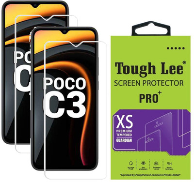 Tough Lee Tempered Glass Guard for Poco C3, Mi Redmi 9A, Mi Redmi 9i(Pack of 2)
