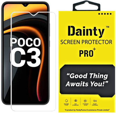 Dainty Tempered Glass Guard for Poco C3, Mi Redmi 9A, Mi Redmi 9i(Pack of 1)