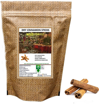 WILD FOREST DRY CINNAMON STICKS ( DALCHINI STICKS ) - FOR IRON & CALCIUM 200 GM(200 g)