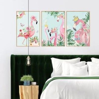 Flipkart SmartBuy 90 cm Flamingo Bird photo frame decorative Wall Sticker (60CM X 90CM) Self Adhesive Sticker(Pack of 1)