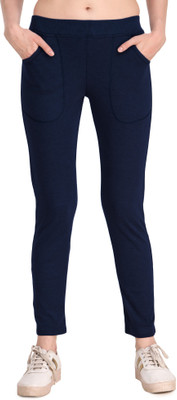 JMJW & SONS Solid Women Dark Blue Track Pants