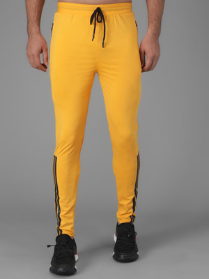 KOTTY Colorblock Men Yellow Track Pants