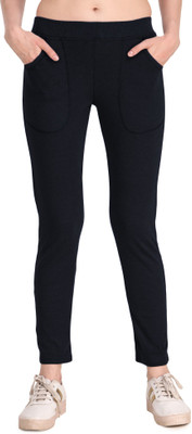 JMJW & SONS Solid Women Black Track Pants