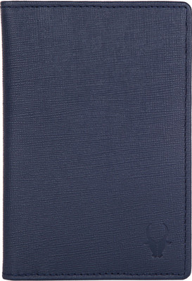 WILDHORN Leather Passport Holder Cover Case RFID Blocking Travel Wallet(Blue)