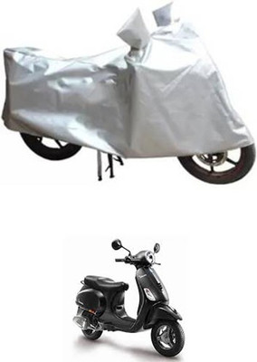 A+ RAIN PROOF Two Wheeler Cover for Piaggio(Piaggio Vespa, Silver)