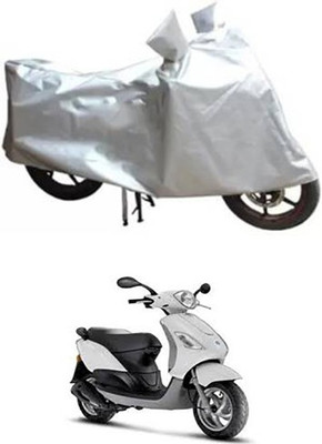 A+ RAIN PROOF Two Wheeler Cover for Piaggio(Silver)