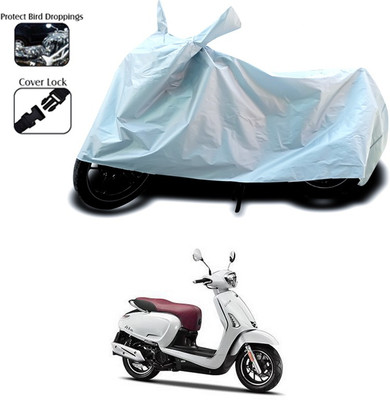SEBONGO Waterproof Two Wheeler Cover for 22Motors(Silver)