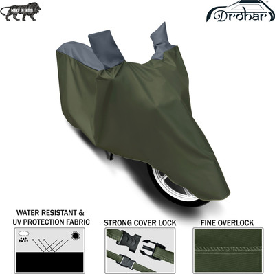 DROHAR Waterproof Two Wheeler Cover for Kawasaki(Versys 650, Grey)