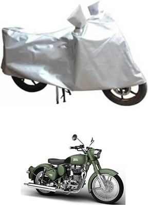 A+ RAIN PROOF Two Wheeler Cover for Royal Enfield(Silver)
