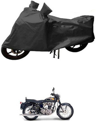 Royalrich Two Wheeler Cover for Royal Enfield(Twin spark, Grey)
