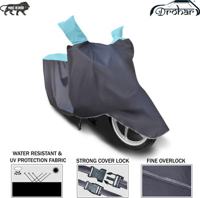DROHAR Two Wheeler Cover for TVS(Wego, Blue)