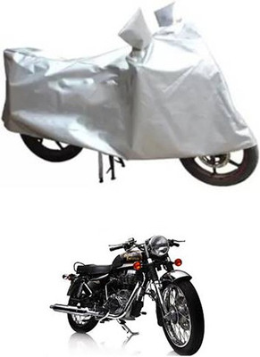 A+ RAIN PROOF Two Wheeler Cover for Royal Enfield(Electra Delux, Silver)