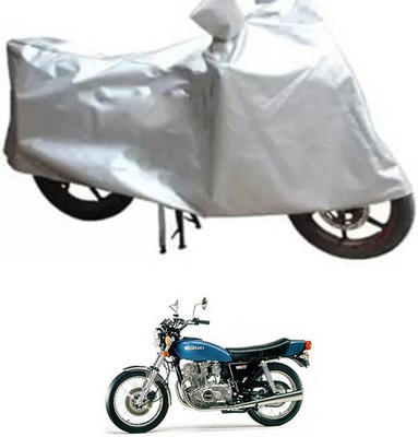 A+ RAIN PROOF Two Wheeler Cover for Suzuki(GS, Silver)
