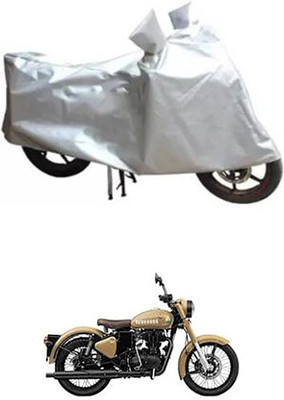 A+ RAIN PROOF Two Wheeler Cover for Royal Enfield(Silver)