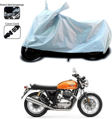 SEBONGO Waterproof Two Wheeler Cover for Royal Enfield(Silver)