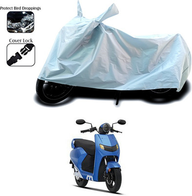 SEBONGO Waterproof Two Wheeler Cover for 22Motors(Silver)