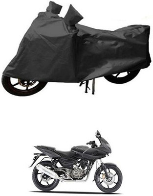 Royalrich Two Wheeler Cover for Bajaj(Pulsar 220 DTS-i, Black)