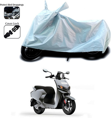SEBONGO Waterproof Two Wheeler Cover for 22Motors(Silver)