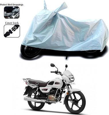 SEBONGO Waterproof Two Wheeler Cover for TVS(Silver)