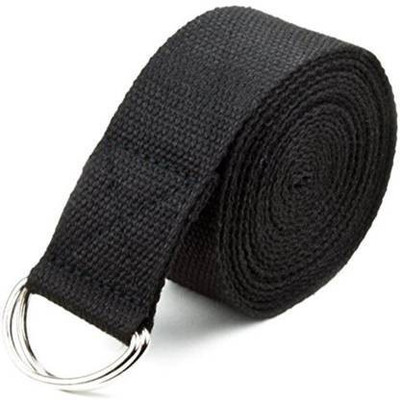 YOGSADHAK YOGA BELT Cotton Yoga Strap(Black)