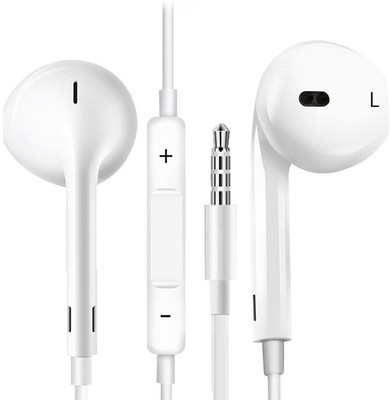 Crowdpex Earphone for Red_mi/Op_po/I_phone /Sam_sung/Viv_o/Hono_r Wired Headset(White, In the Ear)