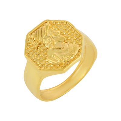 MissMister Brass Micron Goldplated Shivaji Fingerring Men MM5688ORMI Brass Gold Plated Ring