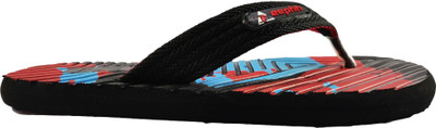 EEPHH Men Flip Flops(Black, Red , 7)