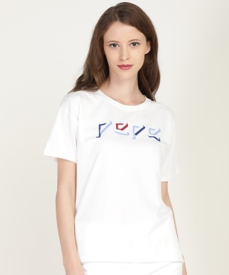 Pepe Jeans Printed Women Round Neck White T-Shirt