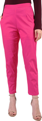 FLOREOS Regular Fit Women Pink Trousers
