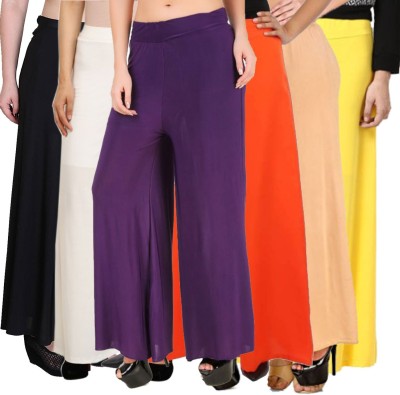 Pixie Relaxed Women Black, White, Purple, Orange, Yellow, Beige Trousers