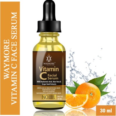 WAYMORE Vitamin C Face Serum, Skin Lightening, Whitening & Brightening, Age-Defring Serum, Anti Aging , Brigthening Face ,Reducing Dark Circle, Fine Line & Sun Damage ( 30 ml )(30 ml)