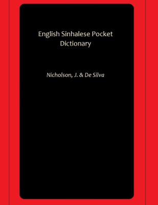 English Sinhalese Pocket Dictionary(Paperback, Nicholson, J., De Silva)