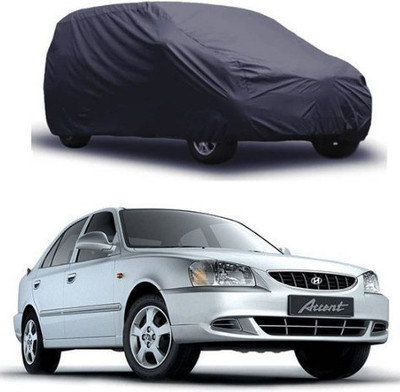 Atist Car Cover For Hyundai Accent (Without Mirror Pockets)(Grey)