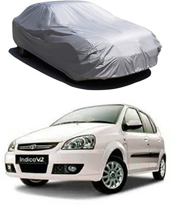 MotohunK Car Cover For Tata Indica V2 (Without Mirror Pockets)(Silver)