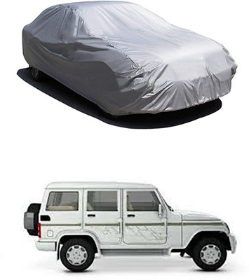 MotohunK Car Cover For Mahindra Bolero (Without Mirror Pockets)(Silver)